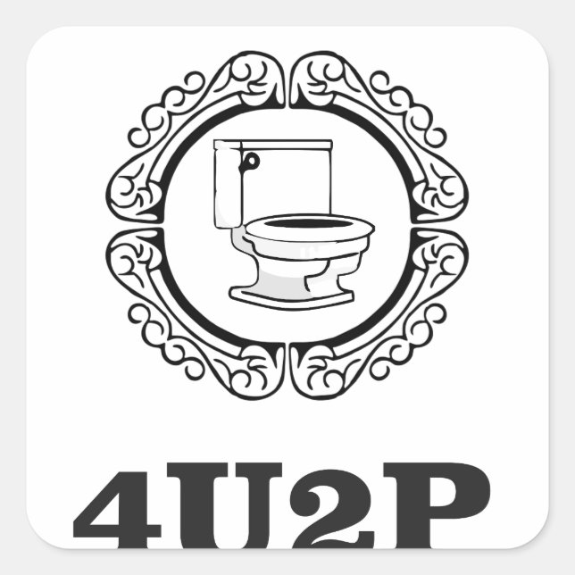 Adesivo Quadrado redonda para você fazer xixi (Frente)