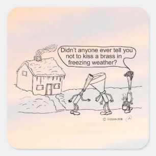 Adesivo Quadrado Reed Kissing Saca Praça do Bronze