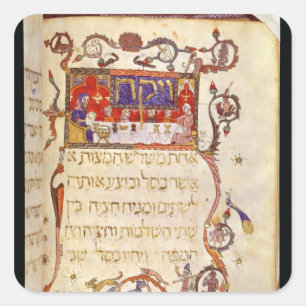 Adesivo Quadrado Refeição de Passover, Espanha de Norte