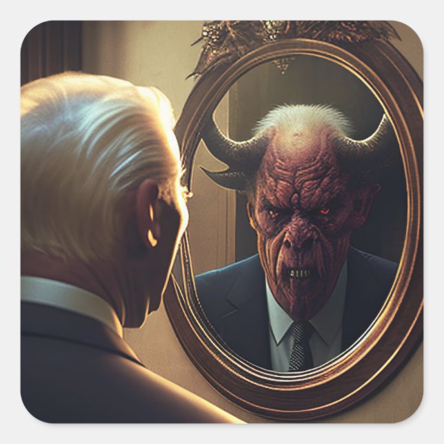 Adesivo Quadrado Reflexões de Mau (Frente)