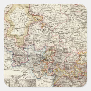 Adesivo Quadrado Região de Hanover de Alemanha