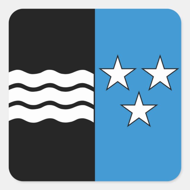 Adesivo Quadrado região suiça canton aargau flag (Frente)