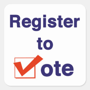 Adesivo Quadrado Registro Para Votação 2026