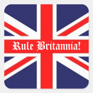 Adesivo Quadrado Regra Britannia!-Bandeira Britânica