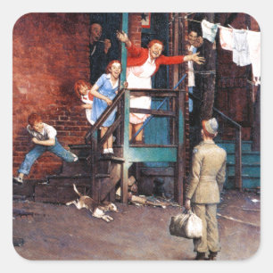 Adesivo Quadrado Regresso a casa G.I.