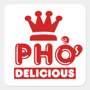 Adesivo Quadrado Rei Delicioso de Pho