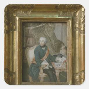 Adesivo Quadrado Rei Frederick II de Prússia