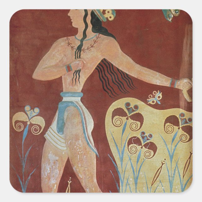 Adesivo Quadrado Rei-Padre ou Príncipe com Lírios (Frente)