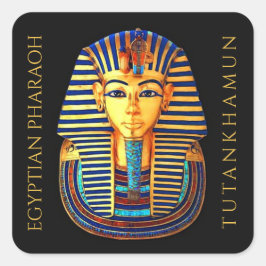 Adesivo Quadrado Rei Tutankhamun Antigo Faraó Egípcio