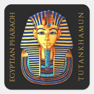 Adesivo Quadrado Rei Tutankhamun Antigo Faraó Egípcio