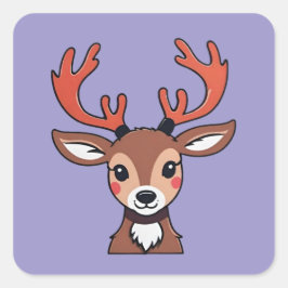 Adesivo Quadrado Reindeer curioso com traficantes