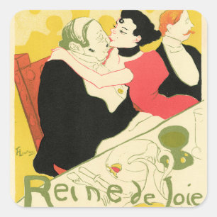 Adesivo Quadrado Reine de Joie Toulouse Lautrec