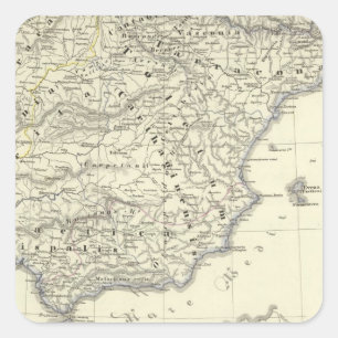 Adesivo Quadrado Reino do Visigoths, península ibérica