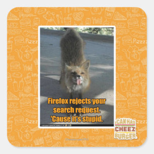 Adesivo Quadrado Rejeições de Firefox