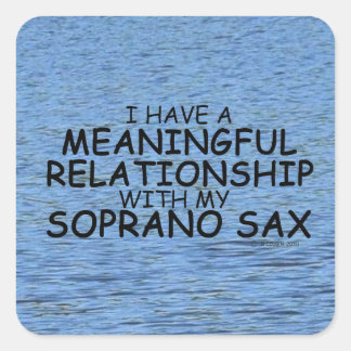 Adesivo Quadrado Relação Significativa Autocolante Soprano Sax Squa