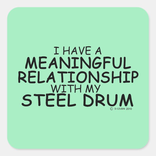 Adesivo Quadrado Relação Significativa Vinheta Quadrada do Tambor d (Frente)