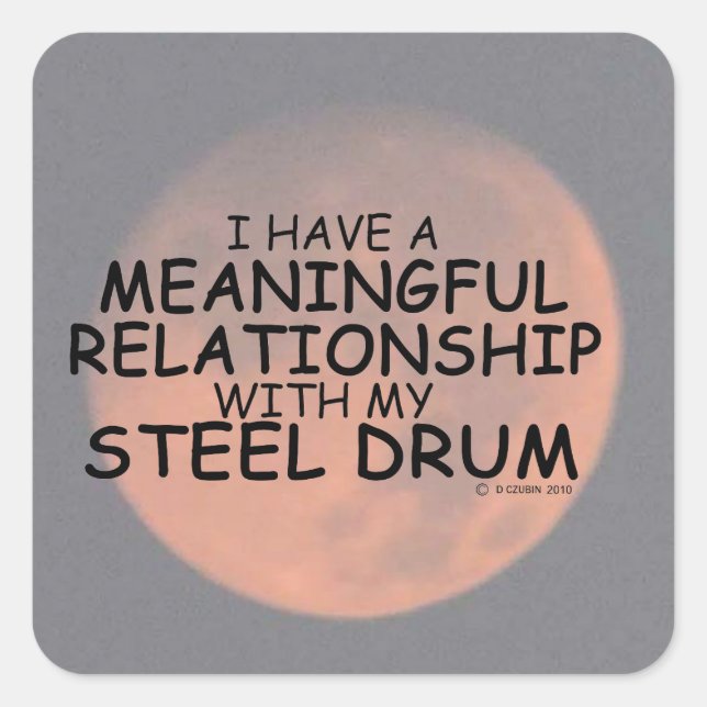 Adesivo Quadrado Relação Significativa Vinheta Quadrada do Tambor d (Frente)