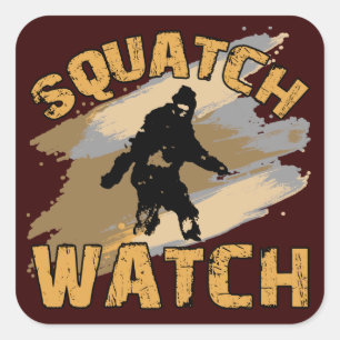 Adesivo Quadrado Relógio de Squatch