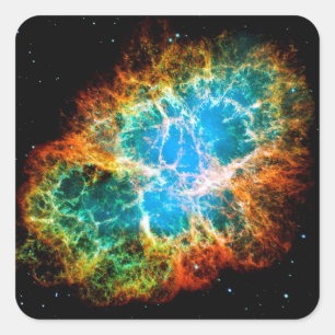 Adesivo Quadrado Remanescente de Supernova da Nebulosa do Caranguej