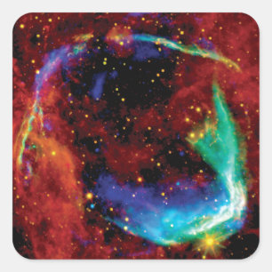 Adesivo Quadrado Remanescente de Supernova RCW 86 - Foto do Espaço
