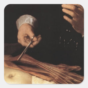 Adesivo Quadrado Rembrandt a lição da anatomia do Dr. Nicolaes Tu