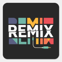 Remix Áudio | Gráfico Geométrico Retro de Música d