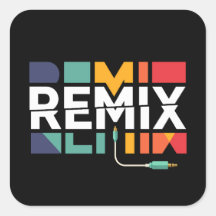 Remix Áudio | Gráfico Geométrico Retro de Música d