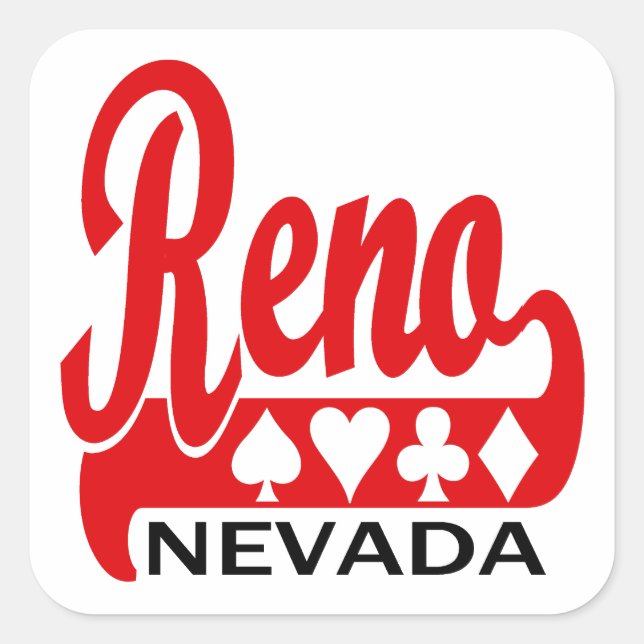 Adesivo Quadrado Reno, Nevada (Frente)
