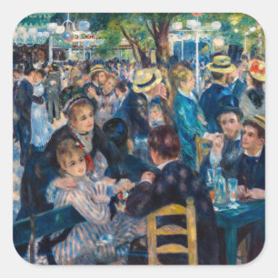 Adesivo Quadrado Renoir - Dança no Moulin de la Galette