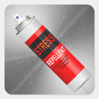Adesivo Quadrado Repelente de stress.