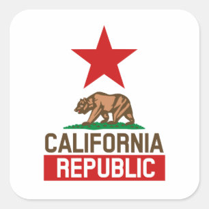 Adesivo Quadrado República de Califórnia