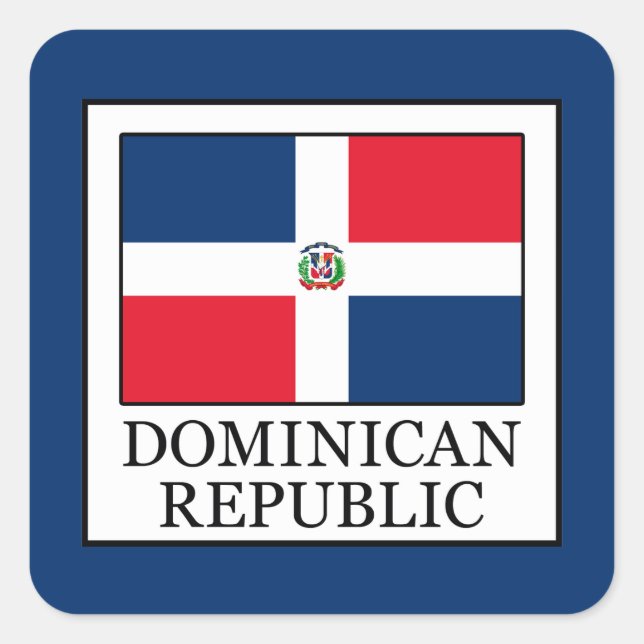 Adesivo Quadrado República Dominicana (Frente)