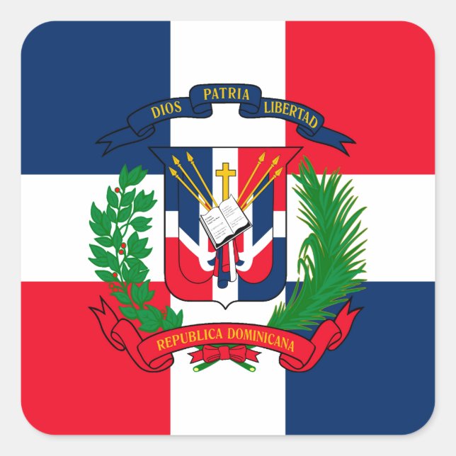 Adesivo Quadrado República Dominicana (Frente)