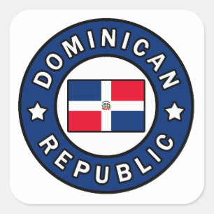 Adesivo Quadrado República Dominicana