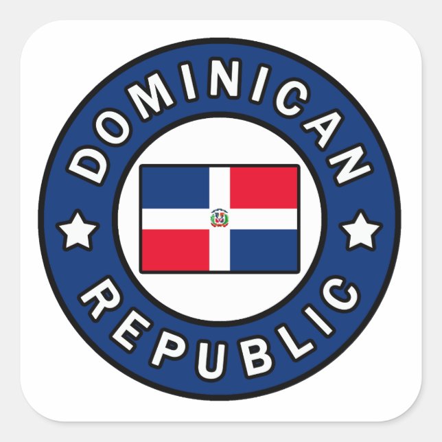 Adesivo Quadrado República Dominicana (Frente)