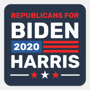 Adesivo Quadrado Republicanos da Campanha de 2020 de Biden Harris