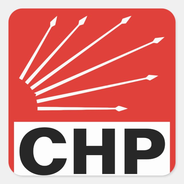 Adesivo Quadrado Republicanos (Turquia) (Frente)