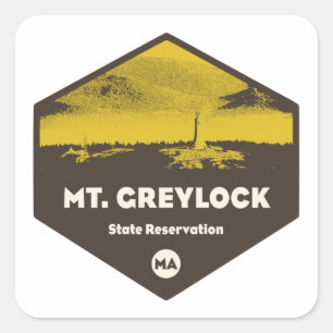 Adesivo Quadrado Reserva de Estado do Monte Greylock Massachusetts