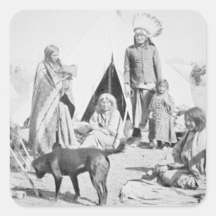 Adesivo Quadrado Reserva Sioux em Pine Ridge, Dakota do Sul,