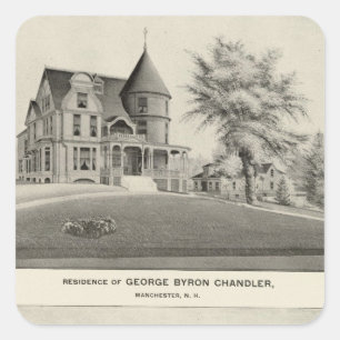 Adesivo Quadrado Residência de Chandler, Manchester, NH