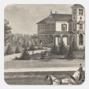 Adesivo Quadrado Residência de James G Gowdy, o rio de Tom, NJ