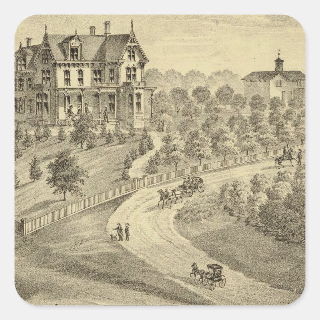 Adesivo Quadrado Residência de John Biggert, Estação de Idlewood (Frente)