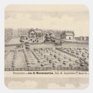 Adesivo Quadrado Residências e fazendas de Warrington