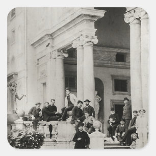 Adesivo Quadrado Residentes da casa de campo Medici em Roma