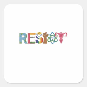 Adesivo Quadrado Resistência à Camisa Combater o Resistente Protest