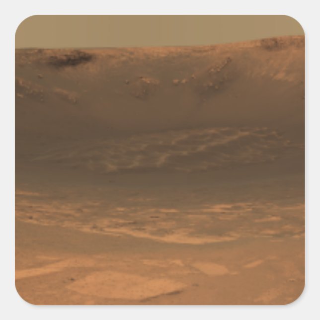 Adesivo Quadrado Resistência da cratera de impacto na superfície de (Frente)