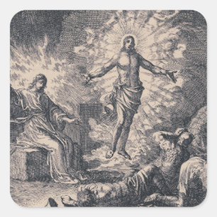 Adesivo Quadrado Ressurreição de Jesus Cristo por Jan Luyken