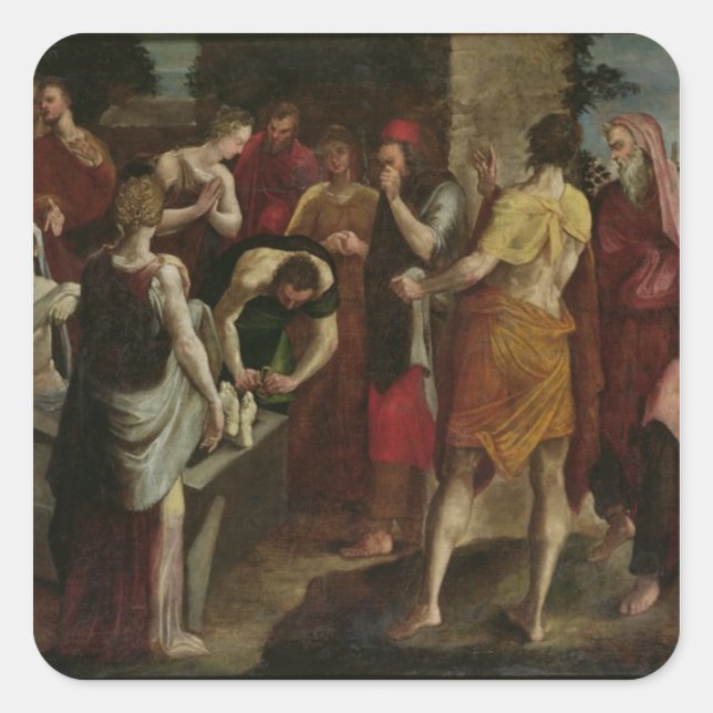 Adesivo Quadrado Ressurreição de Lázaro 2 (Frente)