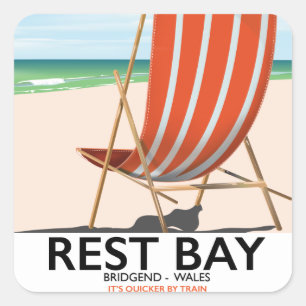 Adesivo Quadrado Rest Bay Bridge End Wales