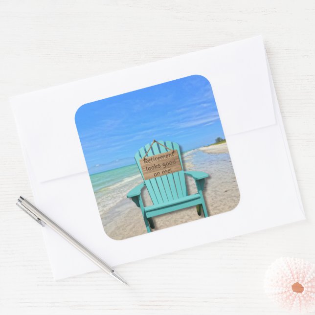 Adesivo Quadrado Retirement looks good on me! Sanibel Island Beach (Envelope)